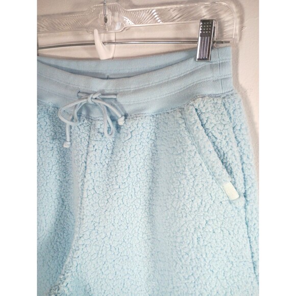 Gilly Hicks A&F Baby Blue Fleece Sleep Lounge Pants Pockets Drawstring Sz Small - Picture 4 of 9